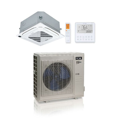 ACIQ 36,000 BTU ACiQ Extreme 21.2 SEER2 Single Zone Ceiling Cassette Mini Split Heat Pump System - R454B | 230V
