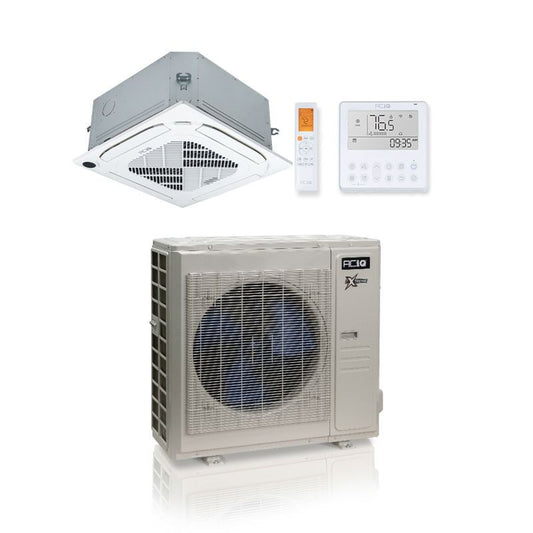 ACIQ 36,000 BTU ACiQ Extreme 21.2 SEER2 Single Zone Ceiling Cassette Mini Split Heat Pump System - R454B | 230V