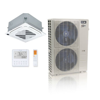 ACIQ 48,000 BTU ACiQ Extreme 23 SEER2 Single Zone Ceiling Cassette Mini Split Heat Pump System - R454B | 230V