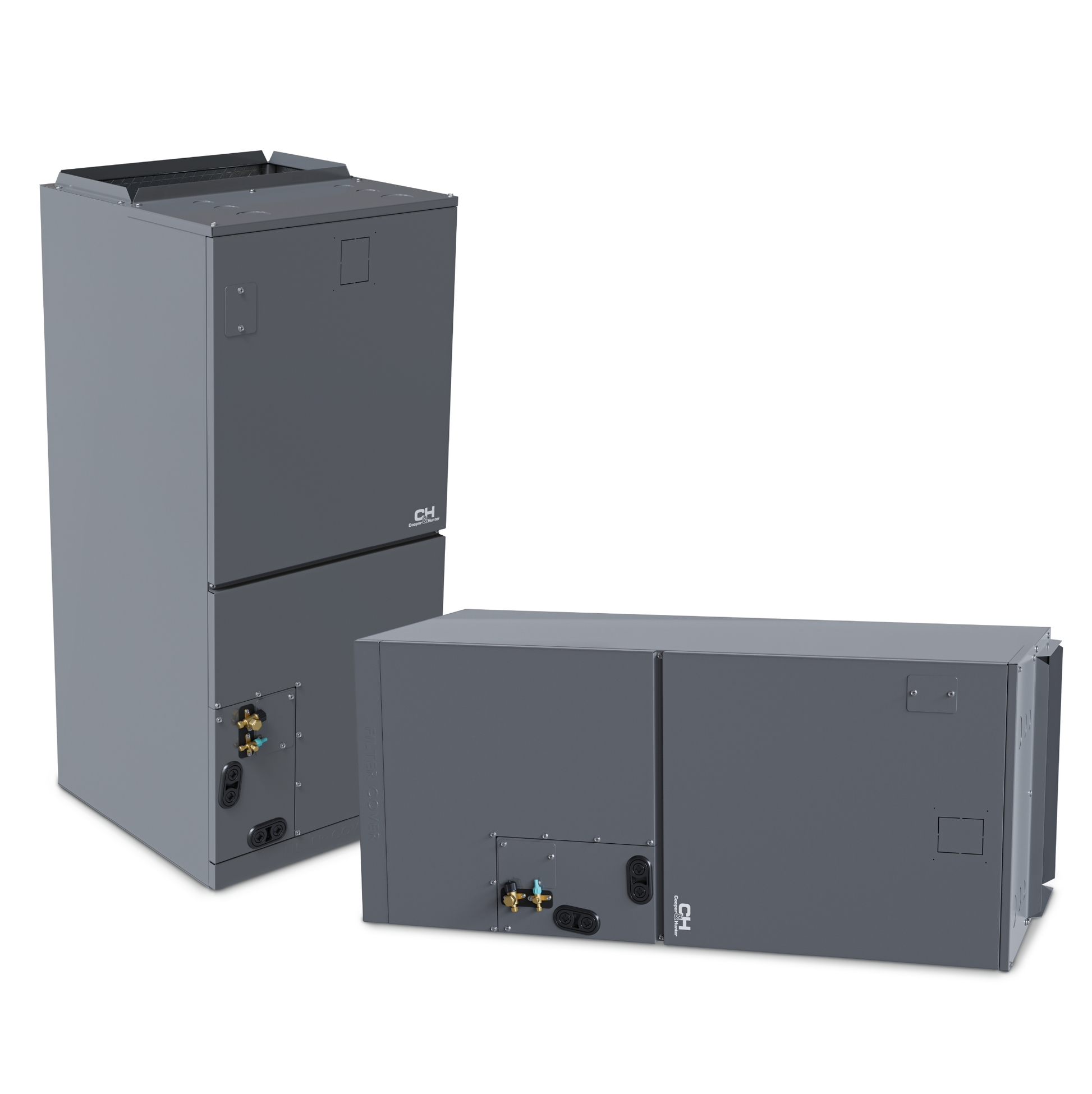 Cooper&Hunter 2-Zone Ducted Mini Split AC & Heat Pump 48000 BTU (18K+30K), Air Handler Units, 230V
