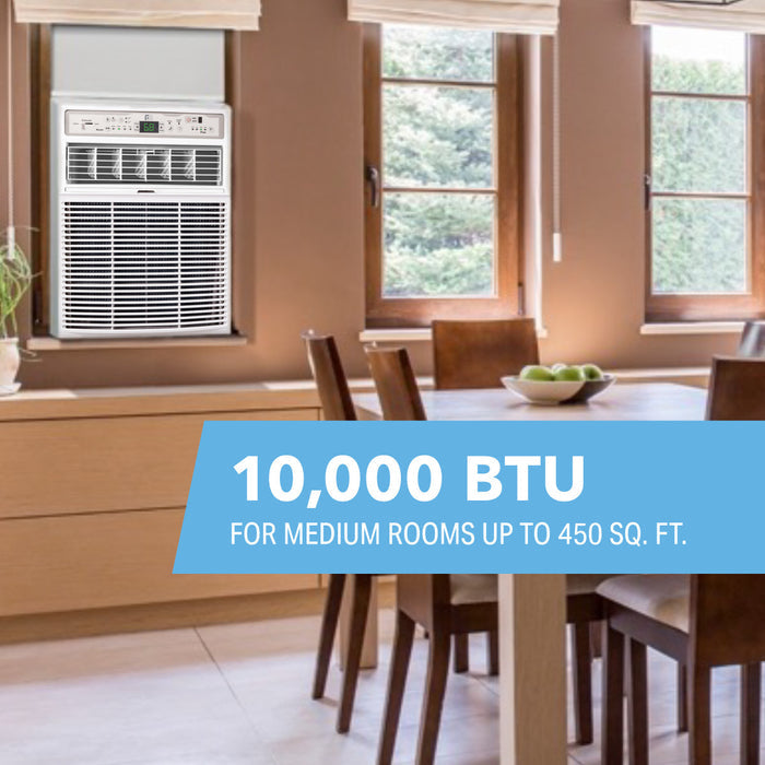 Perfect Aire 10,000 BTU 115V Casement Slider Window Air Conditioner with Follow-Me Remote Control