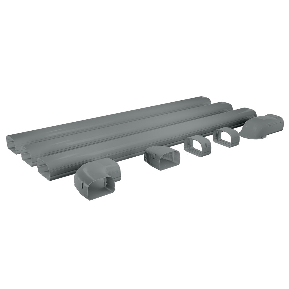 MRCOOL 12FT LineGuard 4.5 in. 16-Piece Complete Line Set Cover Kit for Ductless Mini-Split or Central System
