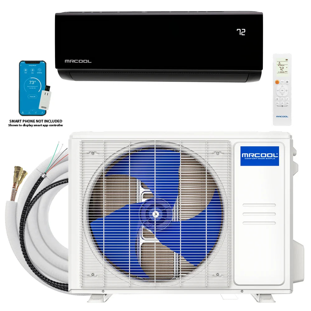 MRCOOL | MRCOOL® DIY® Select 1st Gen - 18K BTU 230V Mini Split System – 17.3 SEER2 Heat Pump – Easy Install – R454B – Up to 800 Sq Ft Black Wall Mount Air handler + Condenser - 11.5ft pre-charge line set. | 
  :root {
    --hvx-golden: #FAA819;
    --hvx-slate: #262626;
    --hvx-ivory: #F4F1E6;
    --hvx-