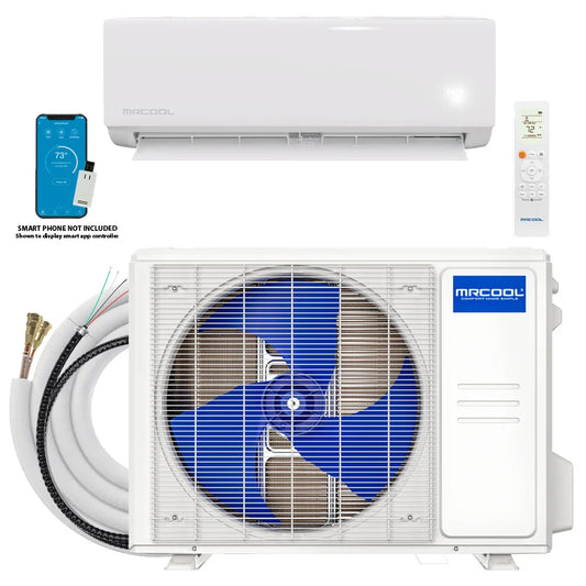 MRCOOL | MRCOOL® DIY® Select 1st Gen - 9K BTU 115V Mini Split System – 17.5 SEER2 Heat Pump – Easy Install – R454B – Up to 400 Sq Ft White Wall Mount Air handler + Condenser - 11.5ft pre-charge line set. | 
  :root {
    --hvx-golden: #FAA819;
    --hvx-slate: #262626;
    --hvx-ivory: #F4F1E6;
    --hvx-