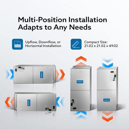 MRCOOL® 2nd Gen 48,000 BTU (4 TON) R454B Hyper Heat Multi-Position Central Ducted Air Handler Mini Split Complete System (Choose your Installation Kit) - MVP-48-HP-MUAH-230A00-O + CENTRAL-48-HP-C-230B00-O