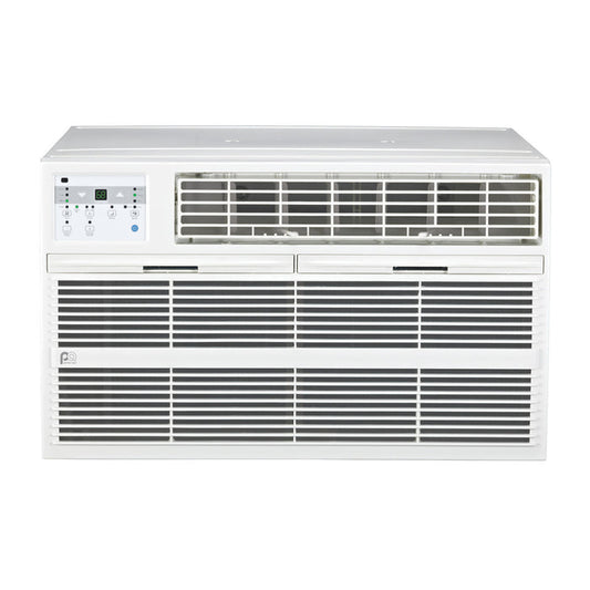 Perfect Aire 12,000 BTU 230V Through-the-Wall Air Conditioner with 10,600 BTU Electric Heater, Follow-Me Remote Control