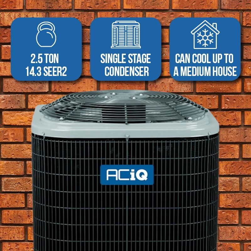 ACIQ 2.5 Ton 15.5 SEER2 80% 40,000 BTU Furnace & AC System - R454B Multi-Positional