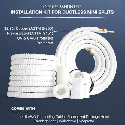 Cooper&Hunter 12,000 BTU Hyper Single Zone One-Way Cassette Minisplit Heat Pump System R454B 230V