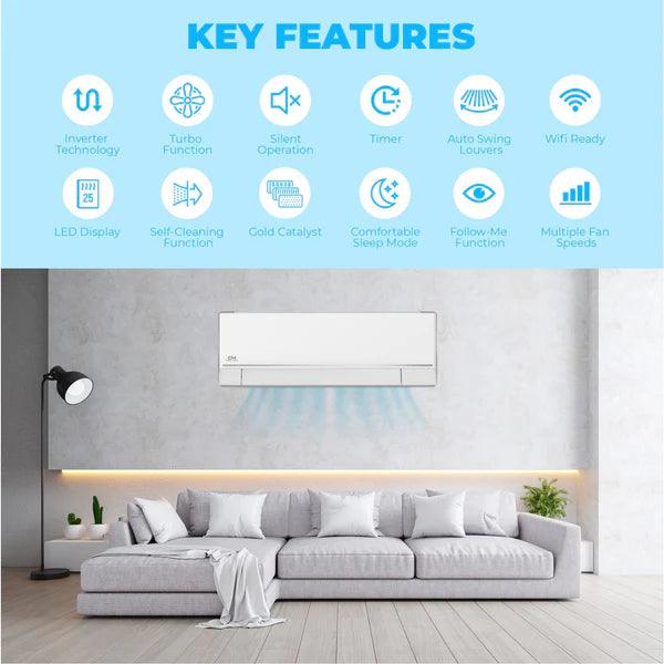 Cooper&Hunter 30,000 BTU Astoria Single Zone Wall Mount Minisplit Heat Pump System R410A 230V