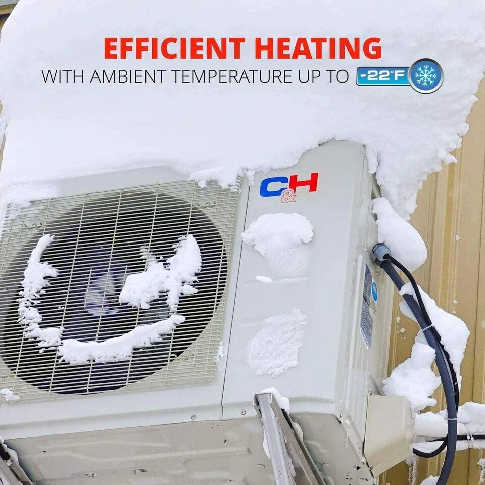 Cooper&Hunter 18,000 BTU Olivia Midnight Hyper Single Zone Wall Mount Minisplit Heat Pump System R454B 230V