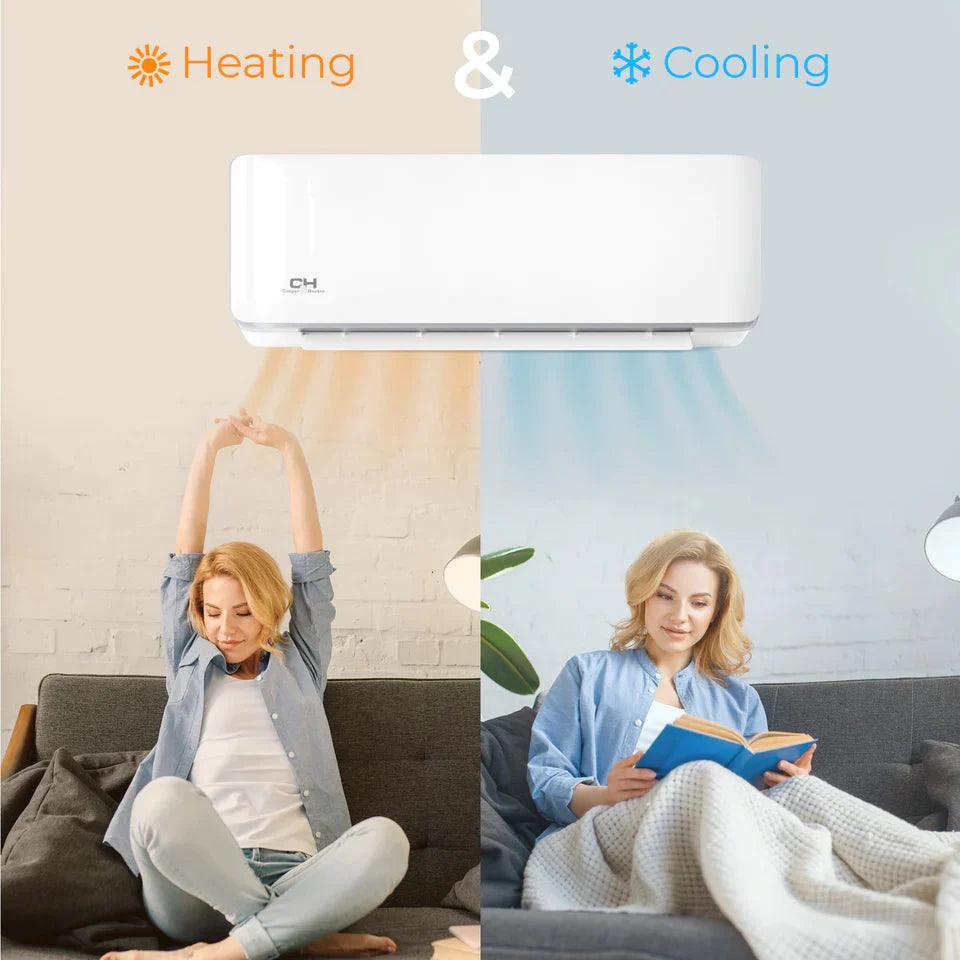 Cooper&Hunter 18,000 BTU Olivia Midnight Hyper Single Zone Wall Mount Minisplit Heat Pump System R454B 230V