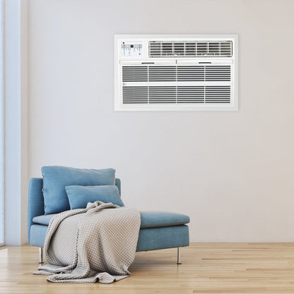 Perfect Aire 12,000 BTU 230V Through-the-Wall Air Conditioner with 10,600 BTU Electric Heater, Follow-Me Remote Control